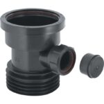 McA Black 3"/82mm x 1 1/2 Two Piece Cast Iron Soil Pipe Boss Connector