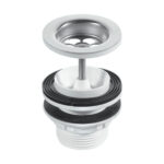 McA 1 1/4" x 60mm SS Flange Centre Pin Basin Waste BSW11P