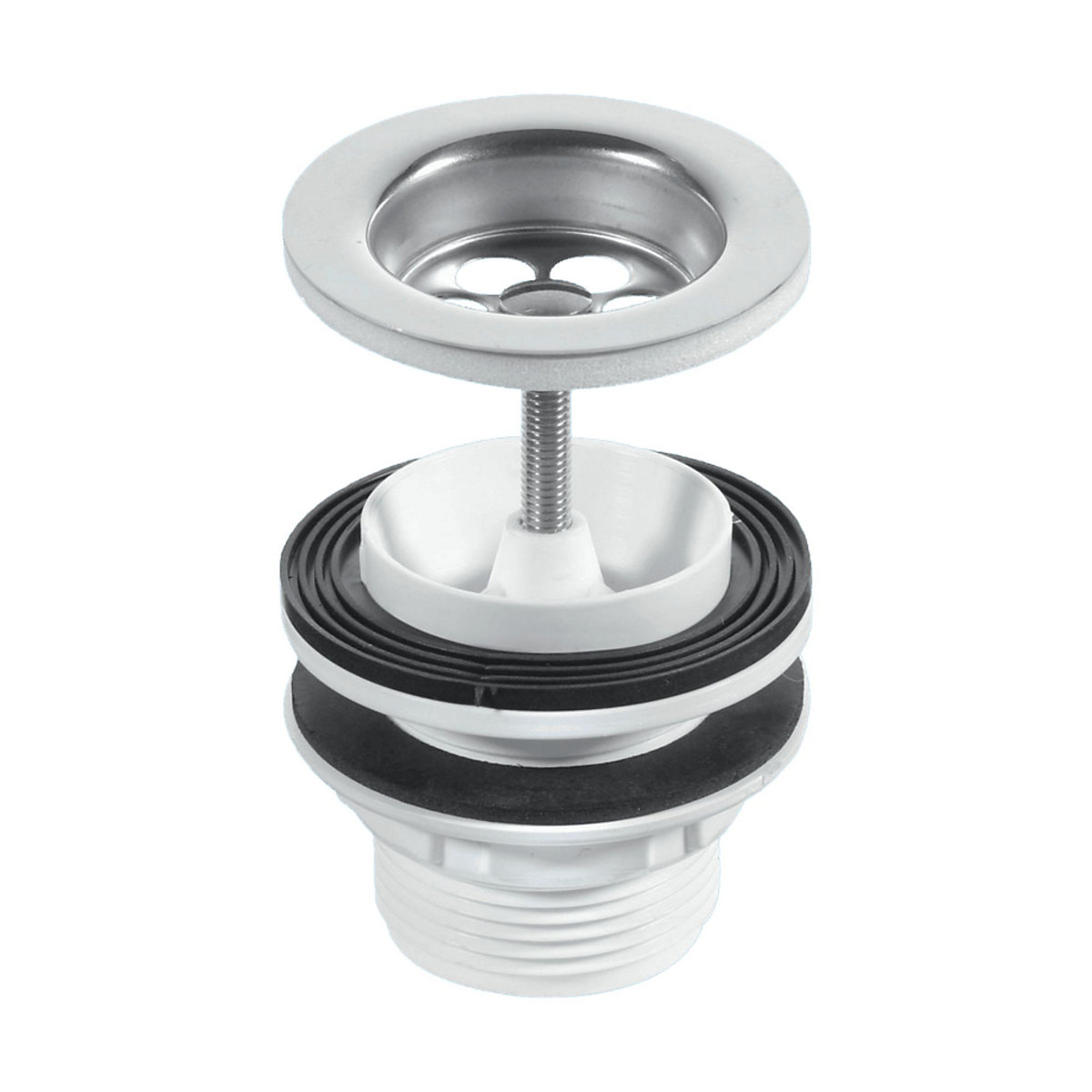 Product image for SKU 62024026 McA 1 1/4" x 60mm SS Flange Centre Pin Basin Waste BSW11P - Image 1