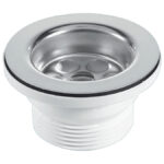 McA 1 1/2" Centre Pin Bath Waste 70mm SS Flange BSW15P