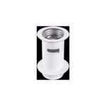 McA 1 1/4" White Plastic Basin Waste 60mm SS Flange BSW2