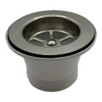 McA Centre Pin Sink Waste 85mm SS Flange With Plug BSW21P