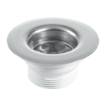 McA Centre Pin Sink Waste 85mm SS Flange With Plug BSW3P