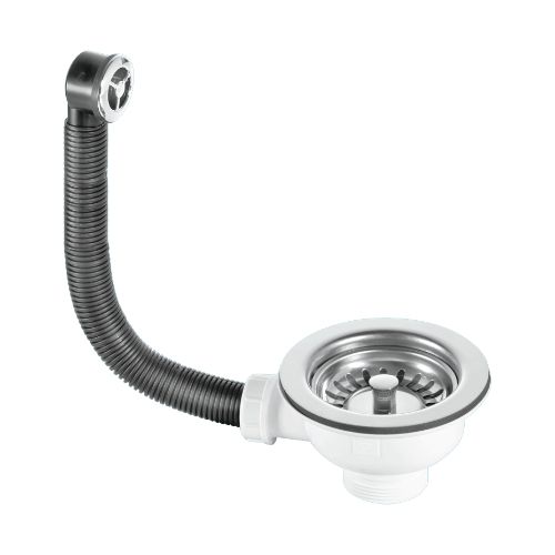 62024046-1.jpg McA 1 1/2" Basket Strainer Waste & Overflow 113mm SS Flange BSWCLS-OFS - Image 1