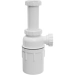 McA Tubular Swivel Low Inlet P Trap c/w AS Valve BT3V