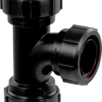 McALPINE m/fit swept tee 1.1/2" - BLACK V1M-BL