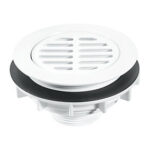 McA High Flow Shower Waste 2" 113mm White Plastic Flange x 56mm Tail