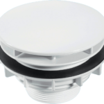 McA High Flow Shower Waste 110mm White Plastic Plain Cover Flange SWHF