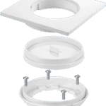 McA White Plastic Sheet Floor To Tiled Floor Gully Conversion Kit TSGC