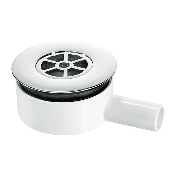 Product image for SKU 62065579 McA 2 Pumped Shower Waste Outlet 70mm CP Brass Flange UPSW-2 - Image 1