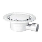 McA Valve Shower Gully White Plastic Clamp Ring & Cvr Plate VSG1WH