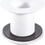 McA 1 1/2" Backnut Sink Waste 85mm White Plastic Flange W3