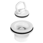 McA 1 1/2" Centre Pink Sink Waste White W9PH-WH