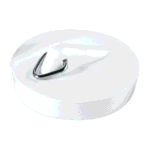 McA 1 3/4" White PVC Plug With Triangle WP4T