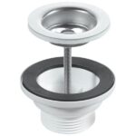 McA SS basin waste + c&s 1.1/4" CP Plug BSW1PCCP