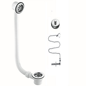 Product image for SKU 62065720 McALPINE combi bath waste o/flow - Chrome FBW2PCCP - Image 1