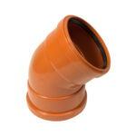 F-P UG drain 110mm double skt 45' bend