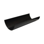 Floplast 112mm Round Gutter 4 metre Black
