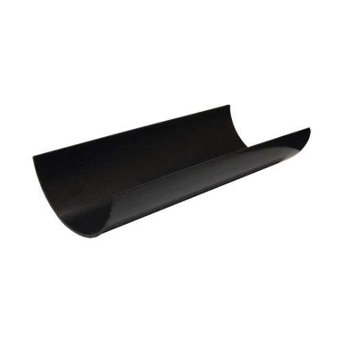 66014022-1.jpg Floplast 112mm Round Gutter 2 metre Black - Image 1