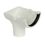 FLOPLAST 112 round stop end outlet white