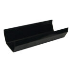 Floplast 114mm Square Gutter 4 metre Black