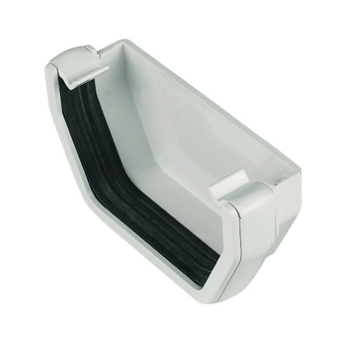 66025181-1.jpg FLOPLAST 114 square ext stop end white - Image 1