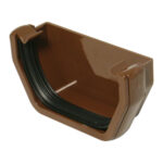 FLOPLAST 114 square ext stop end brown