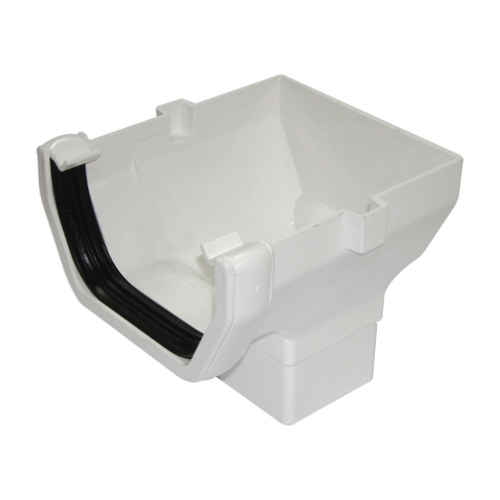 66025301-1.jpg FLOPLAST 114 square stopend outlet white - Image 1