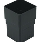 FLOPLAST 65 square pipe socket black