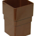 FLOPLAST 65 square pipe socket brown