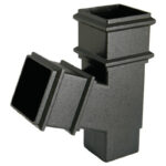 FLOPLAST 65 square 67' pipe branch black