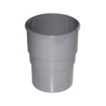 Round 50mm downpipe connector grey
