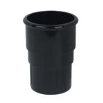 Round 50mm downpipe connector black