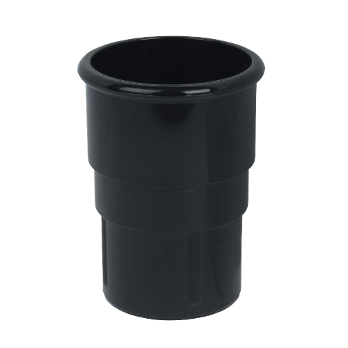 66027007-1.jpg Round 50mm downpipe connector black - Image 1