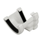 NIAGARA adptr to half rnd left/h white