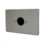 Dudley Wave S1 SS DF Pneumatic WC Push Plate 229x149x10mm