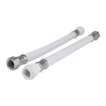 S-F white PVC hose 500mm - 22mm x 3/4"TC - PK 2