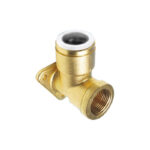 S-FIT brass backplate elbow 22mm x 3/4"