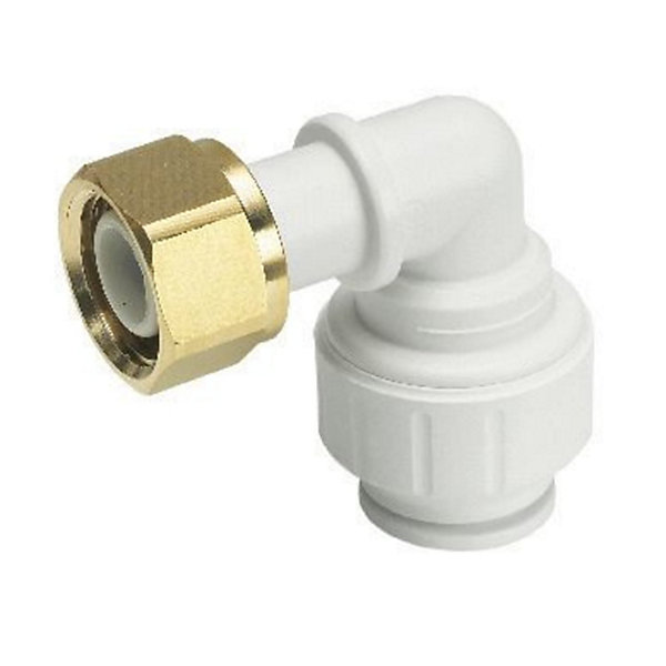 Product image for SKU 70015139 SPEEDFIT pre pack bent tap connector 10mm x 1/2" (brass nut) - Image 1