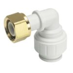 SPEEDFIT pre pack bent tap connector 15mm x 1/2" (brass nut)