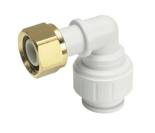 Product image for SKU 70015140 SPEEDFIT pre pack bent tap connector 15mm x 1/2" (brass nut) - Image 1