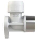 Polyplumb Enhanced 15mmx1/2" Wallplate Elbow White