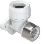 Polyplumb Enhanced 22mmx1/2" Wallplate Elbow White