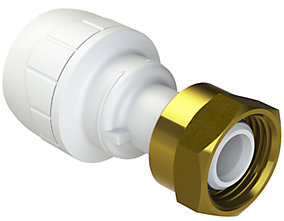 Product image for SKU 70025113 Polyplumb Enhanced 15mmx1/2" Straight Tap Connector White - Image 1
