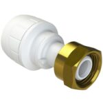 Polyplumb Enhanced 22mmx3/4" Straight Tap Connector White