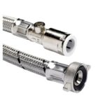 **Polyfit 15mm x1/2" flex tap connector with serv valve- 300mm long