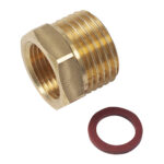 Hep2O HX39 tap adaptor 1/2" x 3/8" brass