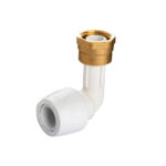 Hep20 KL Bent Tap Connector 90 Degree 15mmx1/2" White