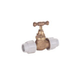 PLASSON univ brass stoptap 25mm 9050