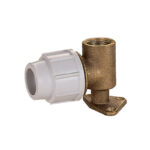 PLASSON brass wall/p elb 25mm x3/4" 9055